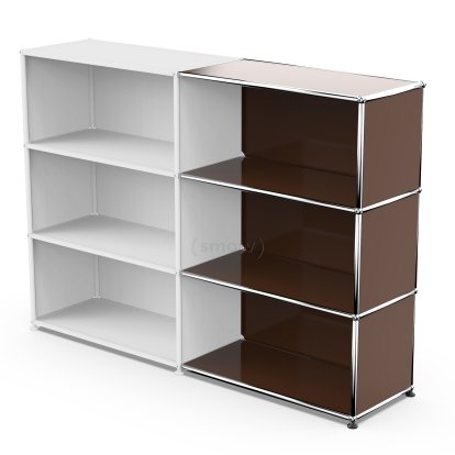 USM Haller Anbaupaket Horizontal 3, USM braun, 35 cm