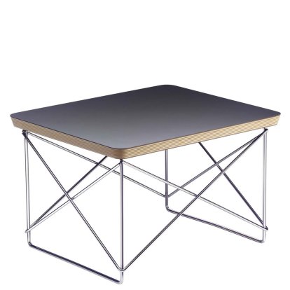 LTR Occasional Table, HPL, schwarz, Glanzchrom