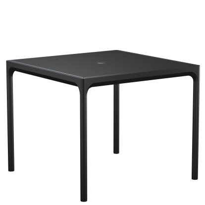 Four Aluminium Tisch, 90 x 90 cm, Black