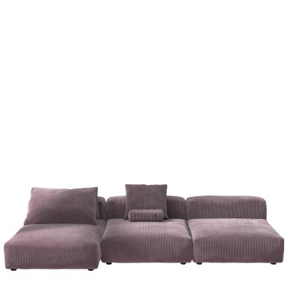 Vetsak Sofa Set 4, Cord velours - Blossom, Mit Kissen