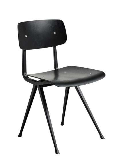 Details Hay Result Chair Result Chair, Eiche schwarz lackiert, Stahl pulverbeschichtet schwarz
