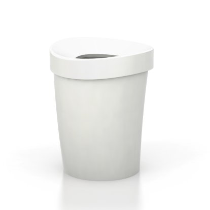 Happy Bin, L (H 37,5 x Ø 30 cm), Weiß