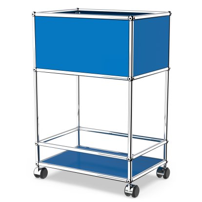 USM Haller Bar Sideboard Typ II, Enzianblau RAL 5010, Nivellierfüße