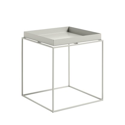Tray Beistelltisch, H 40/44 x B 40 x T 40 cm, Warm grey