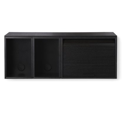 Hifive Wandregal, Hifive 100, Eiche schwarz lackiert