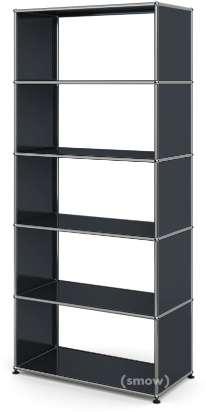 USM Haller Wohnzimmer Regal M, ohne Rückwand, Anthrazitgrau RAL 7016