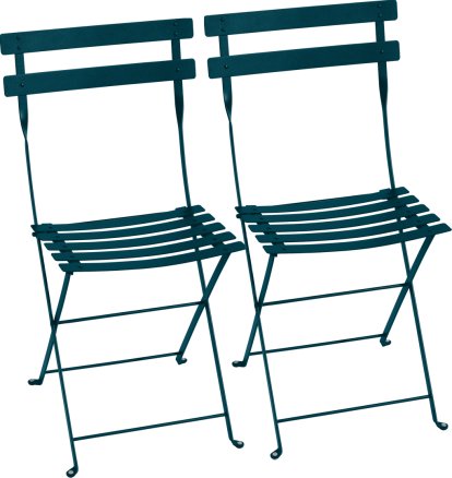 Bistro Klappstuhl 2er-Set, Acapulcoblau