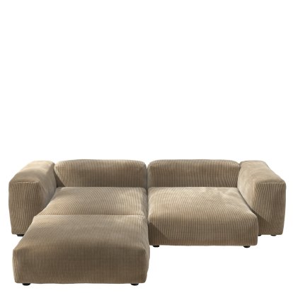 Vetsak Sofa Set 3, Cord velours - Sand, Ohne Kissen