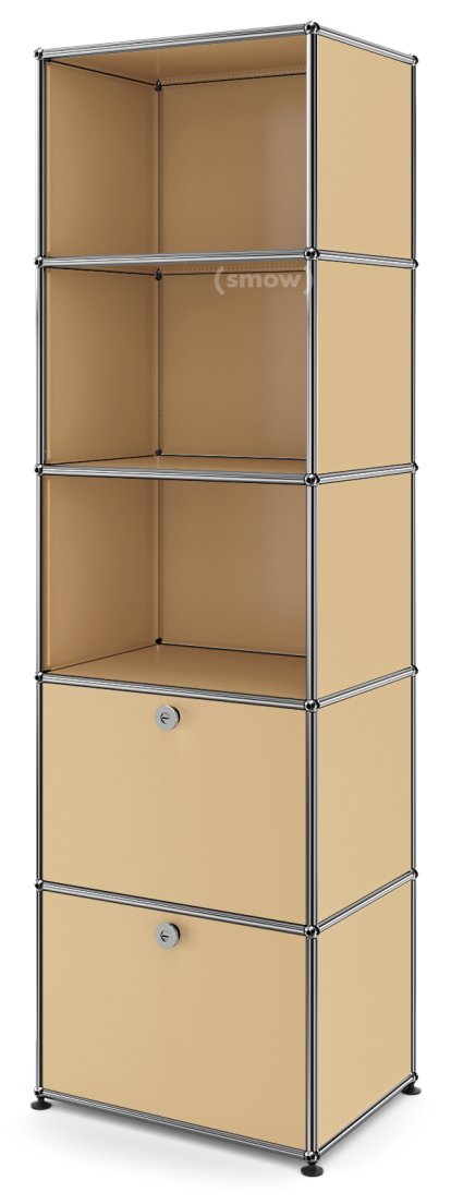 USM Haller Bücherregal 50, Mit 2 Klapptüren, USM beige