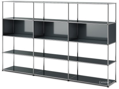 USM Haller Wohnzimmer Regal XL, Anthrazitgrau RAL 7016