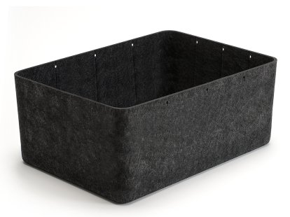 USM Inos Box, B 45,3 x H 19 cm, Anthrazitgrau, Ohne Unterteilung