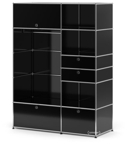 USM Haller Garderobenschrank Typ I, Graphitschwarz RAL 9011