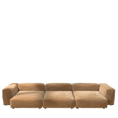Vetsak Sofa Set 5, Cord velours - Camel, Ohne Kissen