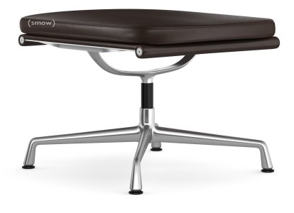 Soft Pad Chair EA 223, Untergestell poliert, Leder Premium F kastanie, Plano braun