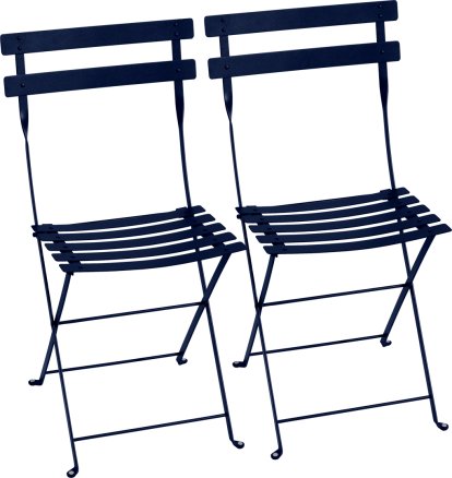Bistro Klappstuhl 2er-Set, Abyssblau