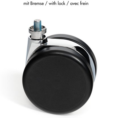 USM Haller Doppellenkrolle für USM Haller Möbel, mit Bremse (Ø 75 mm)