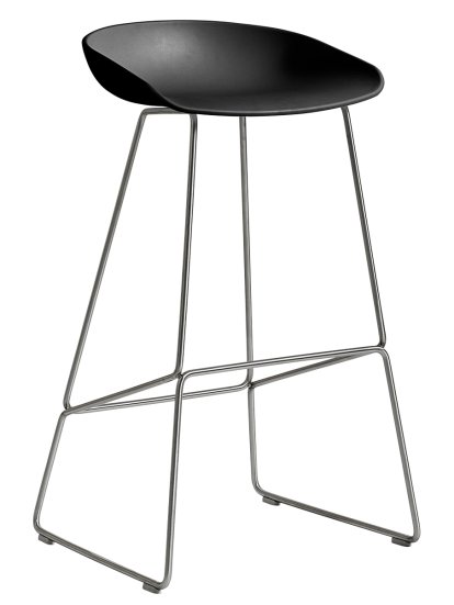Details Hay About A Stool AAS 38 About A Stool AAS 38, Barvariante: Sitzhöhe 74 cm, Edelstahl, schwarz
