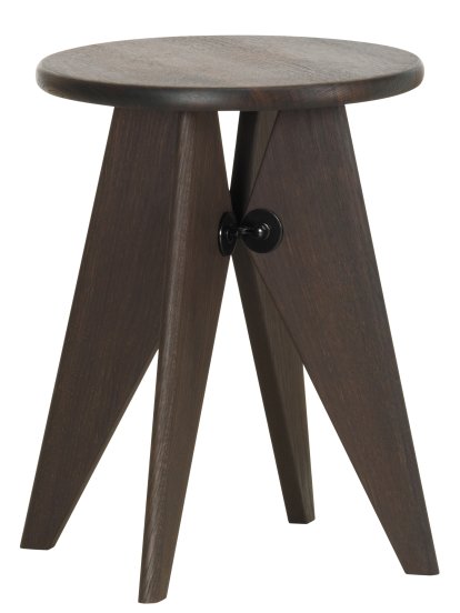 Tabouret Solvay, Eiche dunkel gebeizt massiv