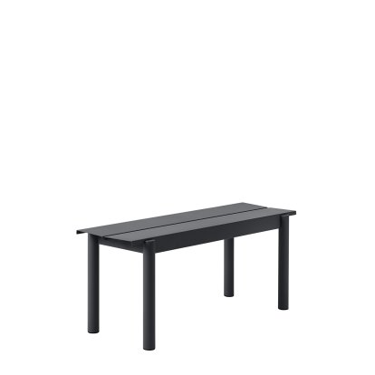 Linear Steel Bench , L 110 x B 39 cm, Black