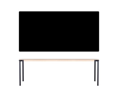 Seiltänzer Tisch, 75 x 220 x 90 cm, Linoleum schwarz, Schwarz
