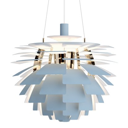 PH Artichoke (Zapfen), Dusty blue / Messing, Ø 60 cm