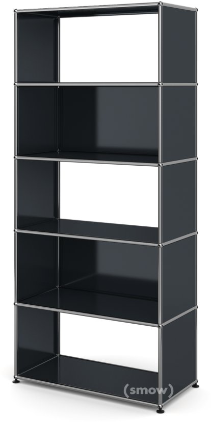 USM Haller Wohnzimmer Regal M, 2 Rückwände, Anthrazitgrau RAL 7016