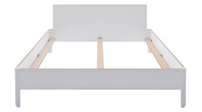 Nait Doppelbett, 160 x 200, Mit Kopfteil, CPL weiß