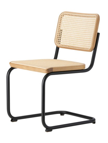 S 32 V / S 64 V Pure Materials Sonderedition Freischwinger, Eiche, Mattschwarz, ohne Armlehnen