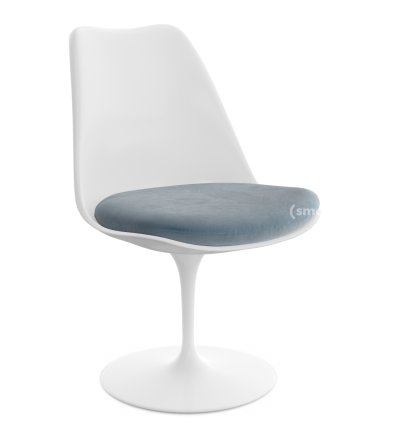 Saarinen Tulip Stuhl, drehbar, Sitzkissen, weiß, Steel (Eva 172)