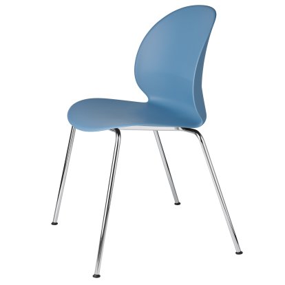 N02 Stuhl, Hellblau, Chrome