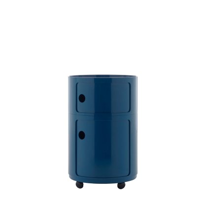 Componibili Container Big, 2 Fächer, Blau, Mit Rollen