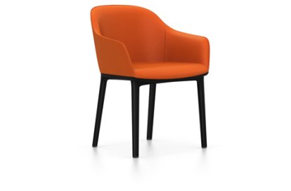 Softshell Chair auf Vierbeinfuß, Basic dark, Plano, orange, Filzgleiter für harte Böden