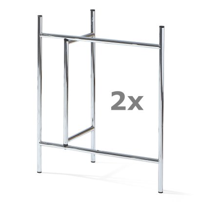 Eiermann 3 Tischbock (2er Set), 78 cm, 78 cm, Chrom