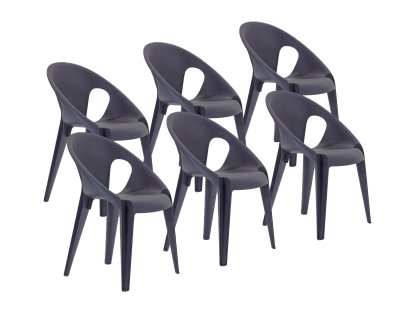Bell Chair Set, 6er Set, Midnight