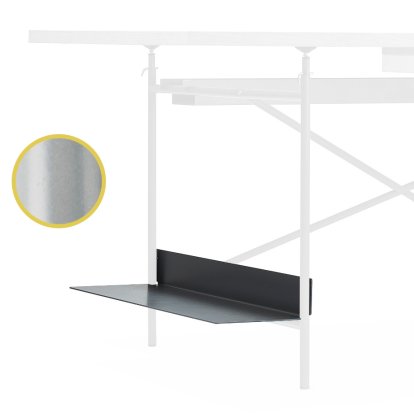 CPU-Halter für Eiermann Gestelle, Für Eiermann 1 & 2 Tischgestell 78 cm, silber