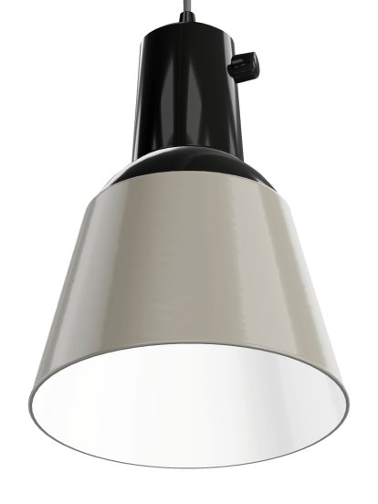 K831 Pendelleuchte, Betongrau emailliert