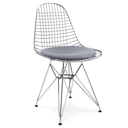 Kissen für Wire Chair (DKR/DKW/DKX/DKL/LKR), Sitzkissen, Hopsak, Dunkelblau / elfenbein