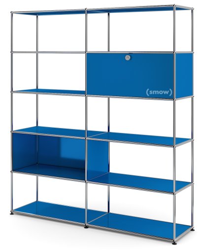 USM Haller Wohnzimmer Regal L, Enzianblau RAL 5010