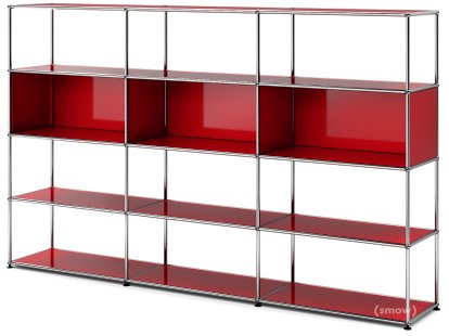 USM Haller Wohnzimmer Regal XL, USM rubinrot