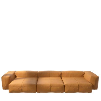 Vetsak Sofa Set 5, Leather - Brown, Ohne Kissen