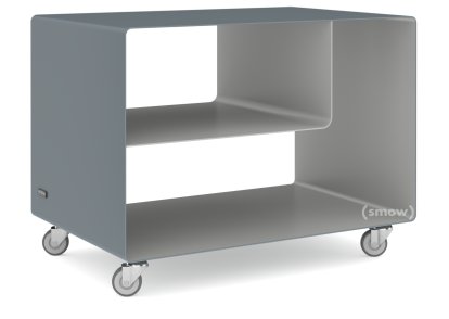 Rollwagen R 106, Zweifarbig, Basaltgrau (RAL 7012) - Weißaluminium (RAL 9006), Industrierollen