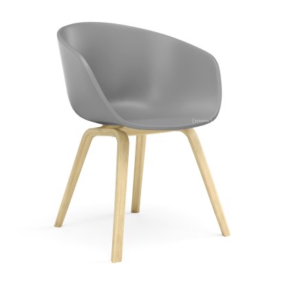 About A Chair AAC 22 Armlehnstuhl, Concrete grey, Eiche geseift