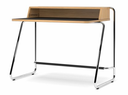 S 1200, ThonetDur deep black mit Eichekante, Eiche geölt, Verchromt
