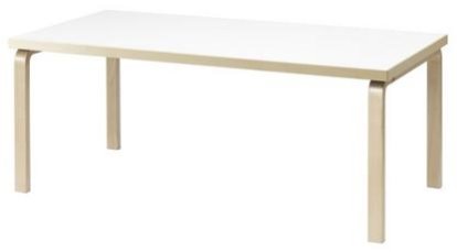 Tisch 81B / 82B / 83, Laminat weiß, 135 x 85 cm (82B)