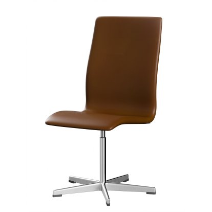 Oxford Bürodrehstuhl, Ohne Armlehnen, Mittelhoher Rücken, Standfuß, Softleder, Walnut