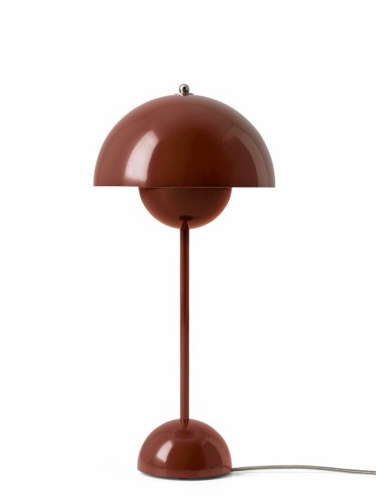 Flowerpot VP3 Tischleuchte, Red brown