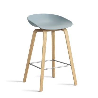 About A Stool AAS 32 Barhocker, Küchenvariante: Sitzhöhe 64 cm, Eiche lackiert, Dusty blue 2.0