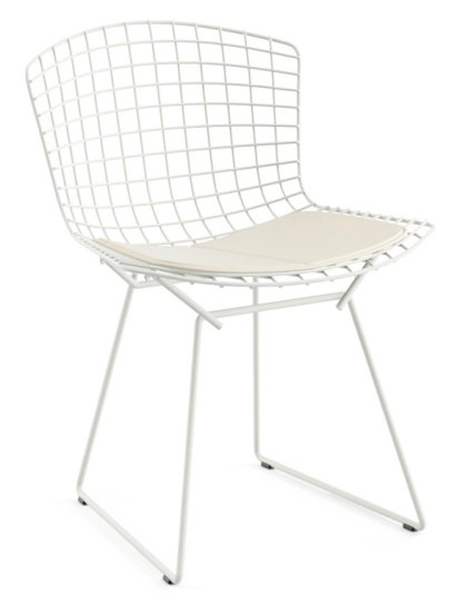 Bertoia Stuhl, Weiß, Vinyl weiß