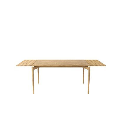 PUREdinner Table, 140 x 85 cm, Eiche weiß geölt, Mit 2 farbgleichen Erweiterungsplatten (L 140-240 cm)