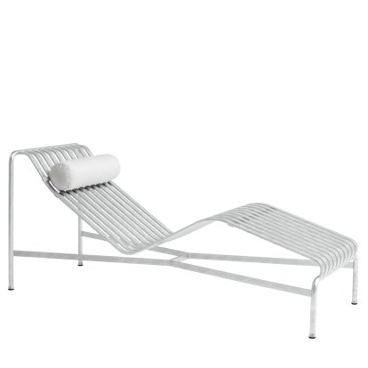 Palissade Liegestuhl, Hot galvanized, Ohne Auflage, Mit Nackenkissen